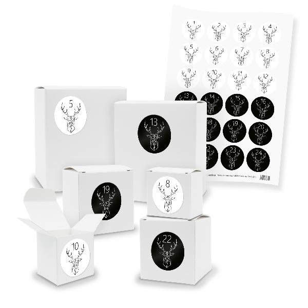 Adventskalender zum F�llen 24x Quader W�rfel gemischt WE...