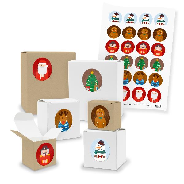 itenga SET 24x Geschenkboxen Quader W�rfel gemischt + St...