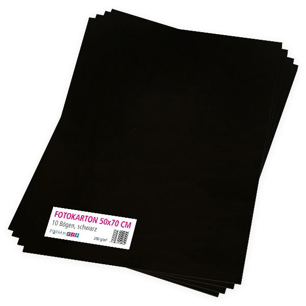 itenga Fotokarton schwarz - 50x70cm 300g/qm 10 Bogen