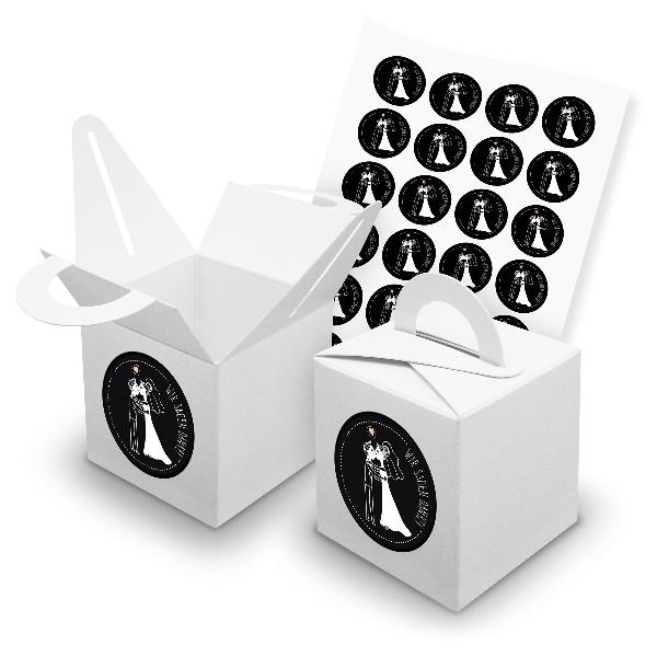 itenga SET 24x W�rfelboxen mit Griff Wei� (V42) + Motivs...