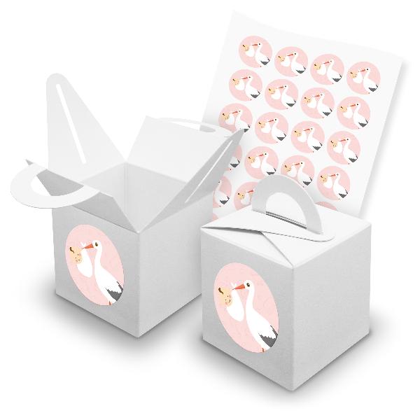 itenga SET 24x W�rfelboxen mit Griff Wei� (V42) + Motivs...