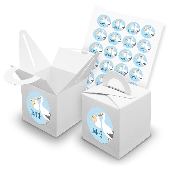 itenga SET 24x W�rfelboxen mit Griff Wei� (V42) + Motivs...