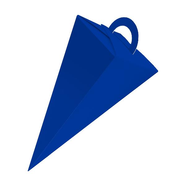 10x itenga Geschenktüte Schultüte mit Griff 14 cm, Blau