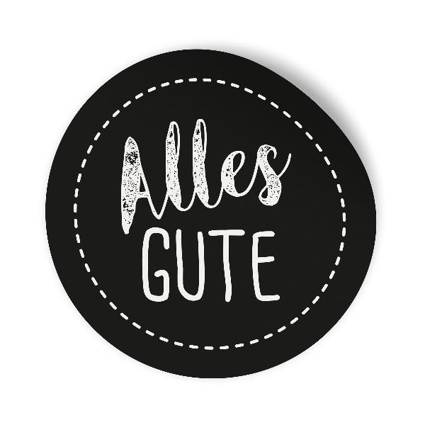 24x Sticker Aufkleber Alles Gute Schwarz / Wei�, Durchme...