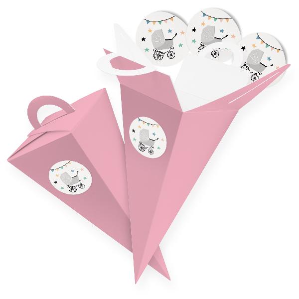 itenga SET V50 Kinderwagen 24x Geschenkt�te 14 cm, Rosa ...