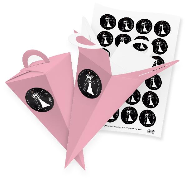 itenga SET V56 24x Geschenkt�te Schult�te 21 cm, Rosa + ...