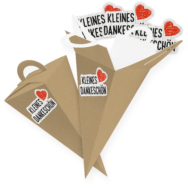 itenga SET V62 Kleines Dankesch�n 10x Geschenkt�te 32cm ...