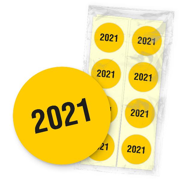 itenga 500x Jahresetiketten 2021 Gelb Sticker Aufkleber ...