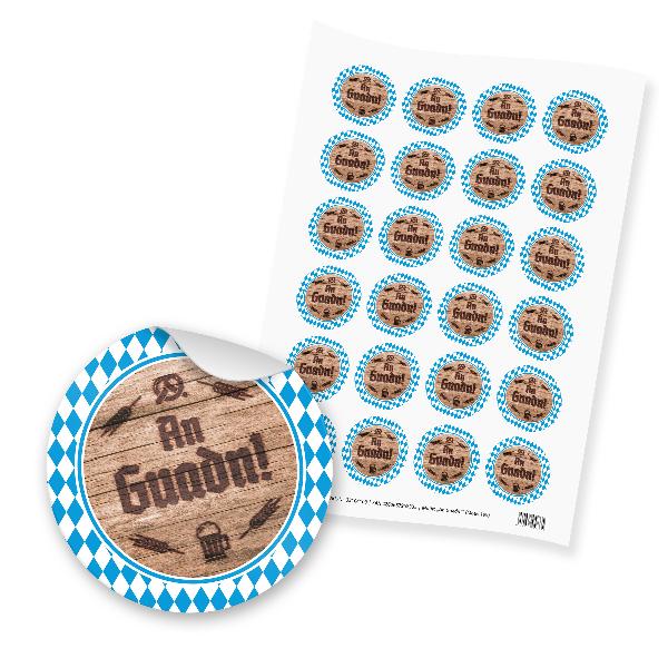 itenga 24x Sticker An Guadn! Aufkleber Bayern Oktoberfes...