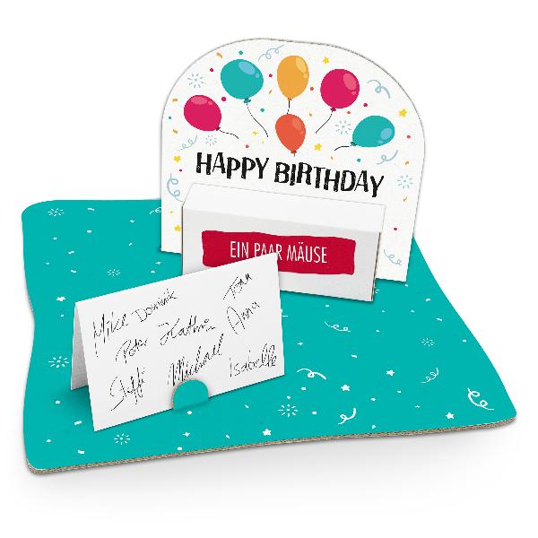 itenga Geldgeschenkverpackung Happy Birthday Luftballons...