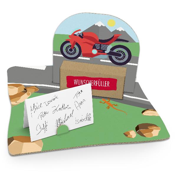 itenga Geldgeschenkverpackung Motorrad (Motiv 102) mit B...