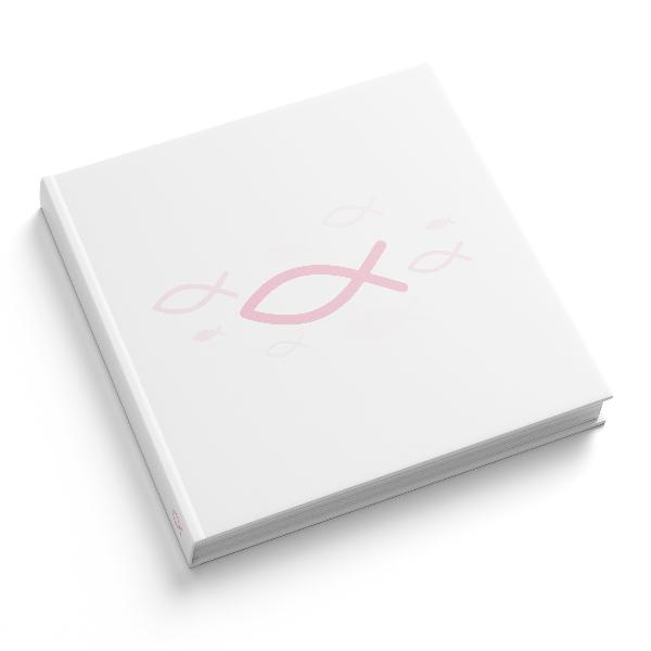 itenga G�stebuch "Fisch rosa" Kommunion Konfirmation Tau...