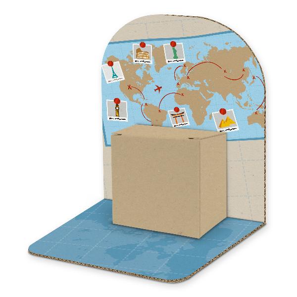 itenga Geldgeschenkverpackung Basic Weltkarte I Aufstell...