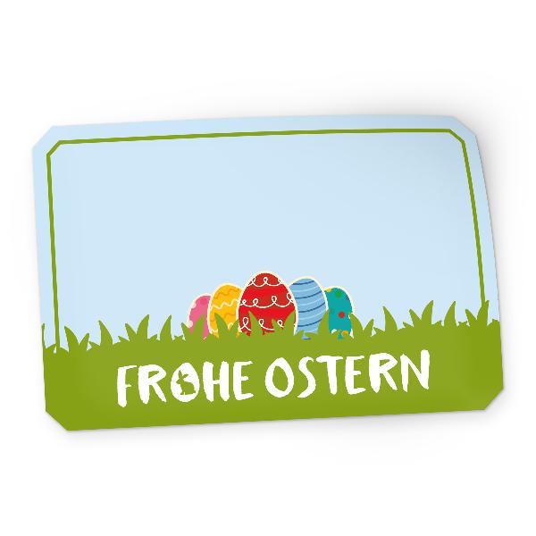 itenga 50x Sticker Frohe Ostern Ostereier rechteckig 6 x...