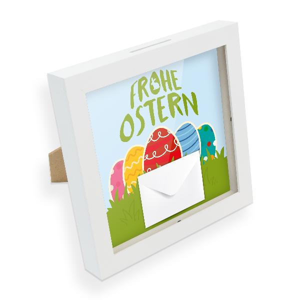 itenga Bilderrahmen Spardose Frohe Ostern Ostereier Moti...