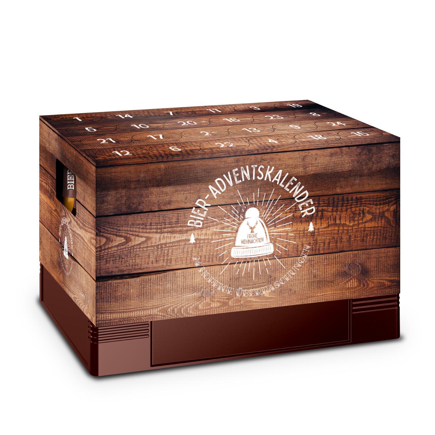 itenga Adventskalender f�r Bierkasten Motiv 1 Holzkiste ...