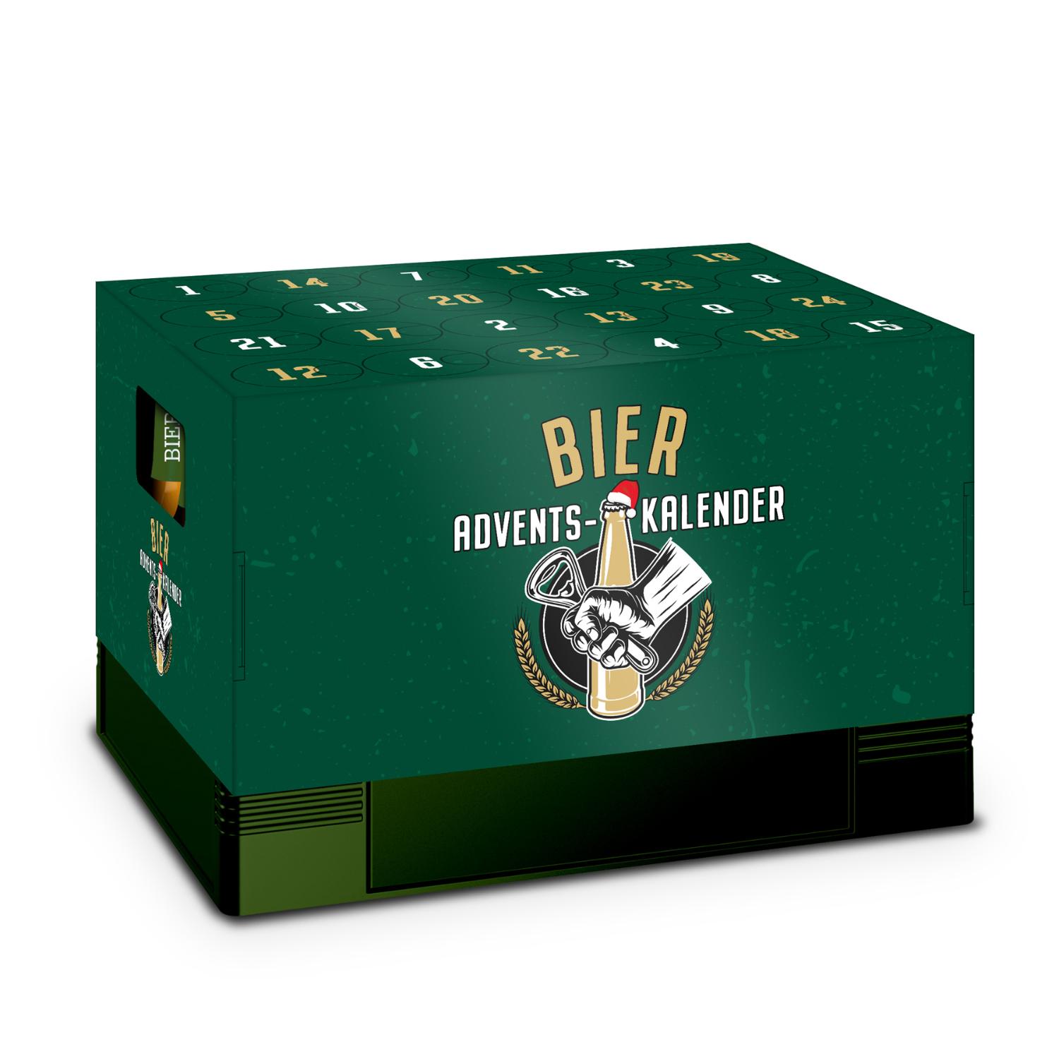 itenga Adventskalender f�r Bierkasten klassisch gr�n gol...