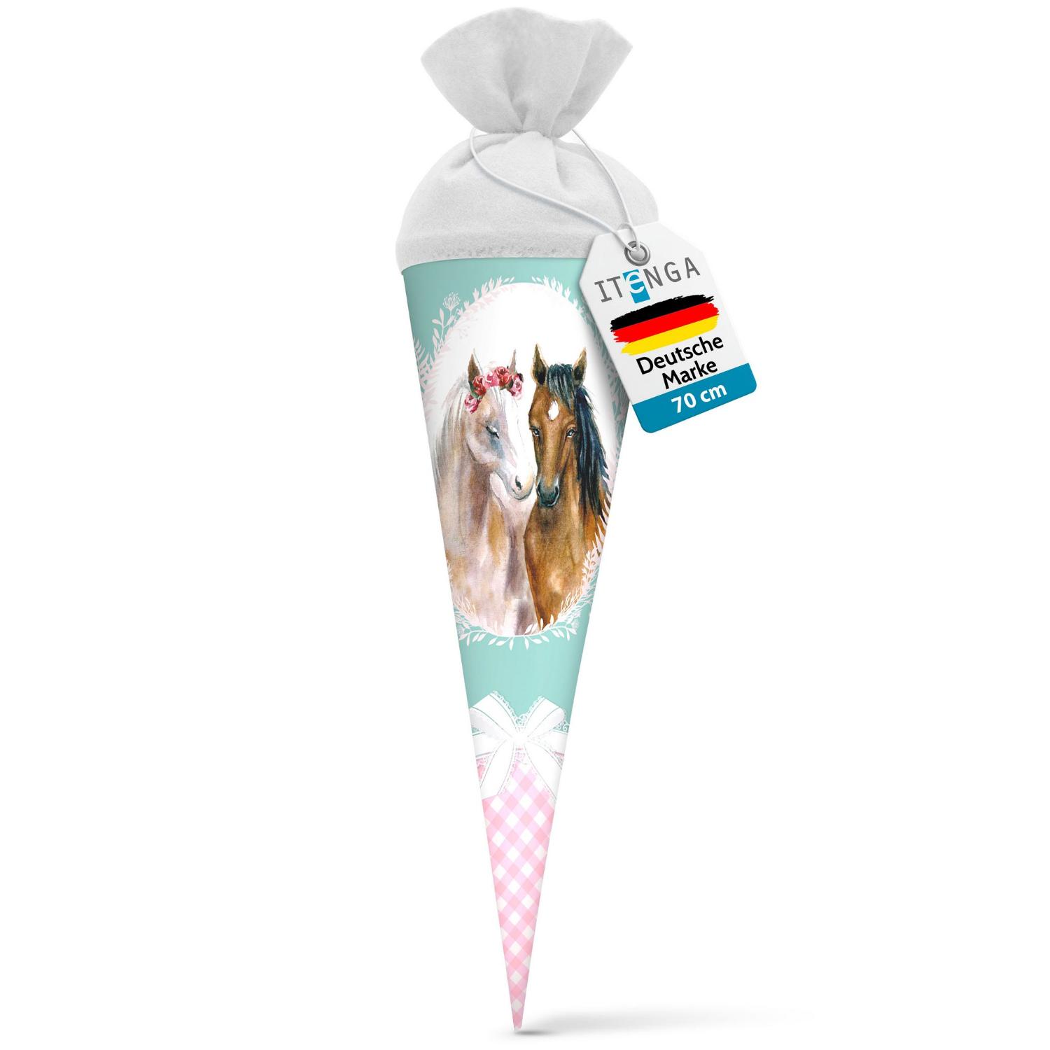 itenga Schult�te Zuckert�te 70cm rund Pferde Filzverschl...