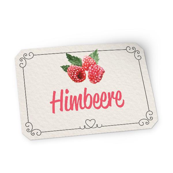 itenga 50 x Marmeladen Etikett Himbeere 4,5x3cm Landhaus...