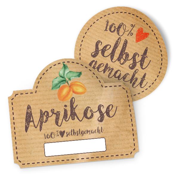 itenga Marmeladensticker 10erSet Aufkleber Deckel und Gl...