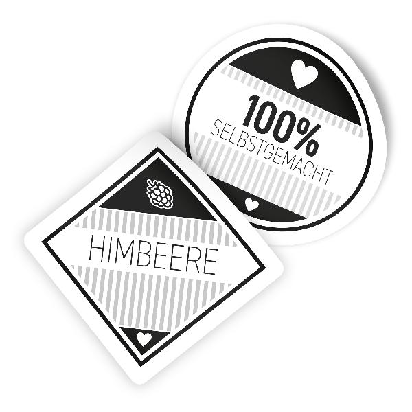 itenga Marmeladensticker 10erSet Aufkleber Deckel und Gl...