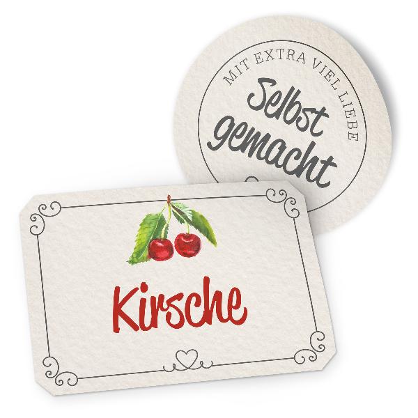itenga Marmeladensticker 10erSet Aufkleber Deckel und Gl...