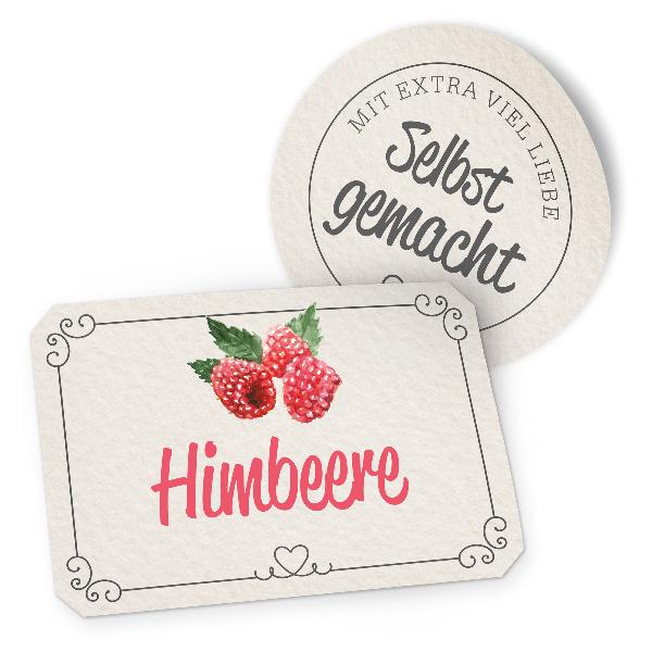 itenga Marmeladensticker 10erSet Aufkleber Deckel und Gl...