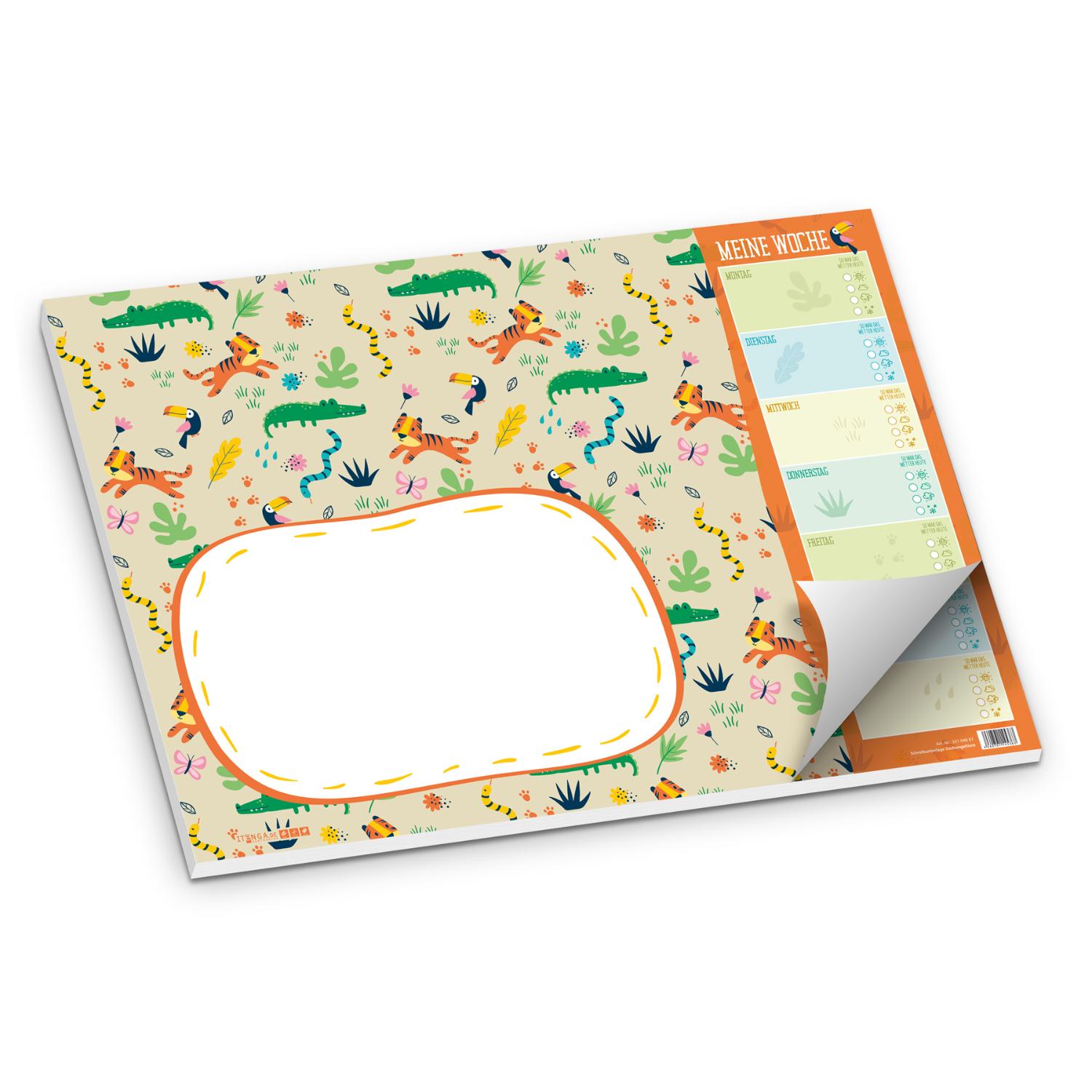 itenga Schreibtischunterlage f�r Kinder Dschungeltiere D...