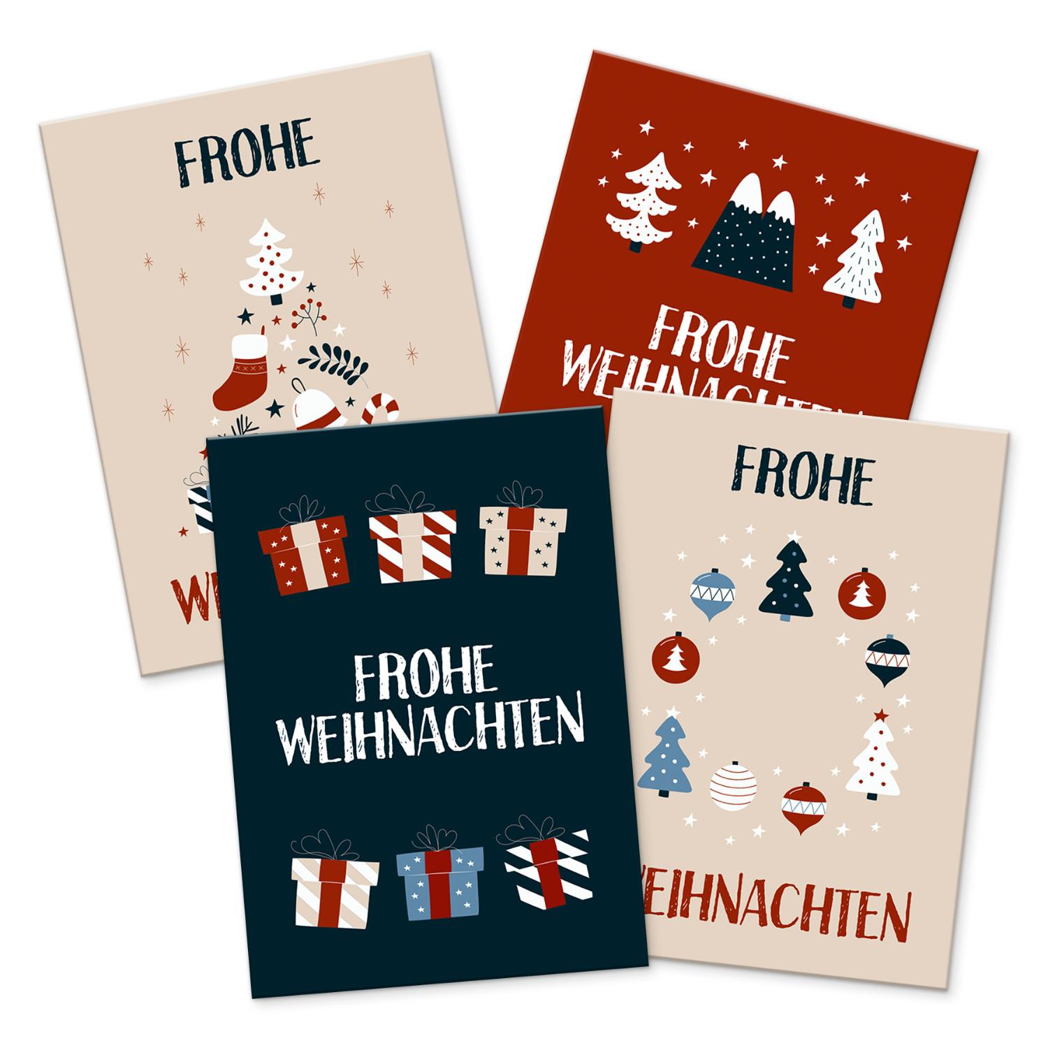 itenga 12 x Postkarte Gru�karte Frohe Weihnachten Weihna...