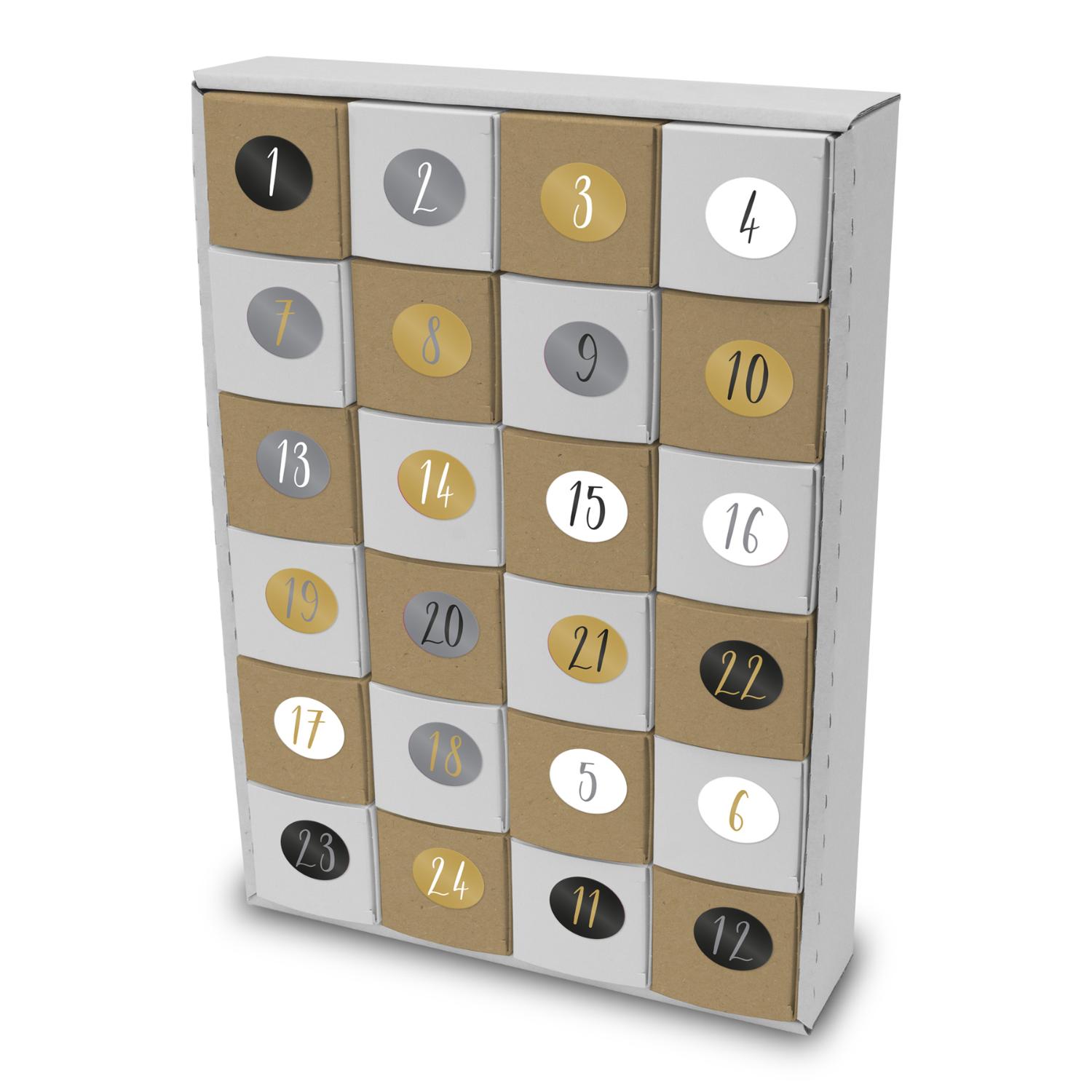 itenga SET Adventskalender zum F�llen W�rfel 6,5cm + Sti...