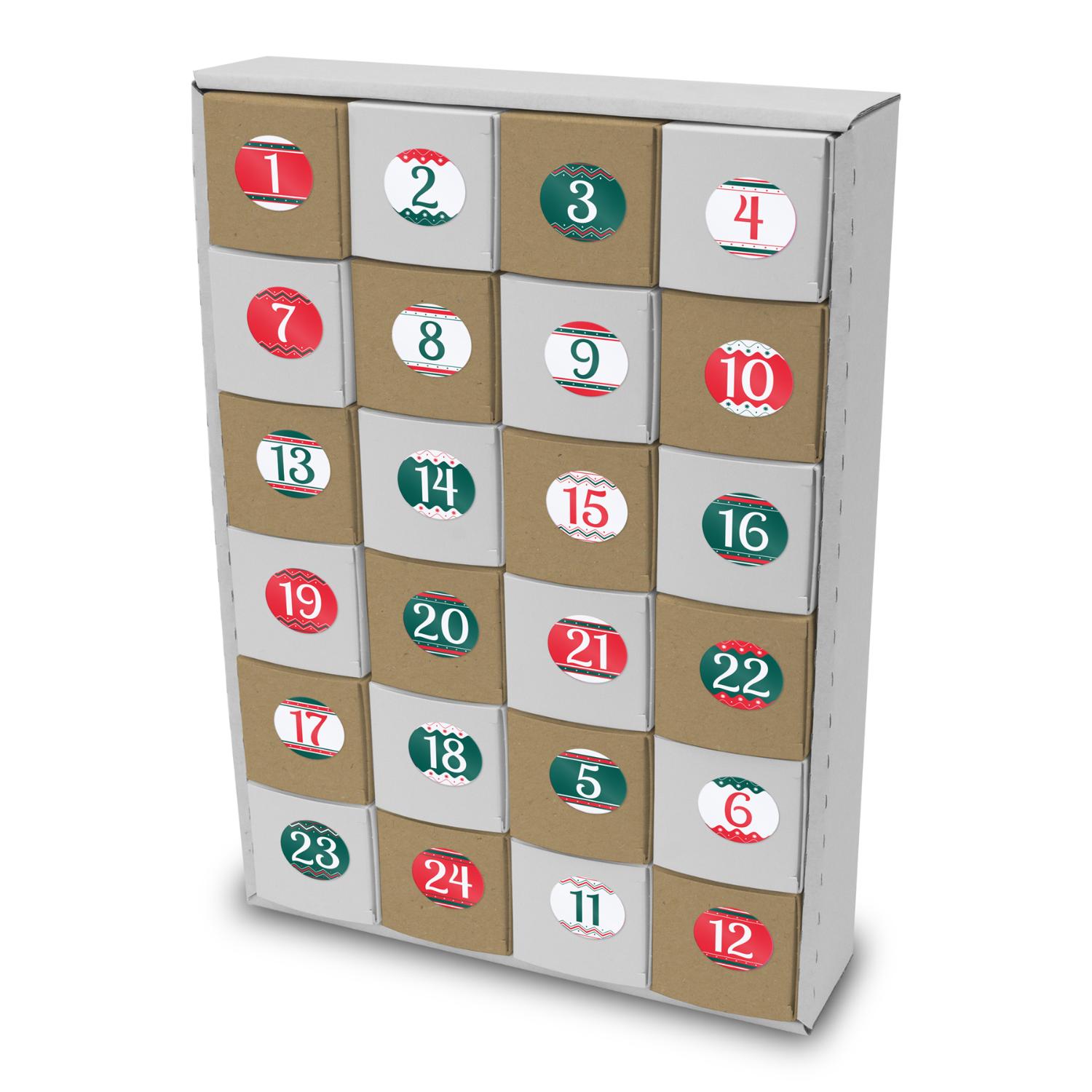 itenga SET Adventskalender zum F�llen W�rfel 6,5cm + Sti...