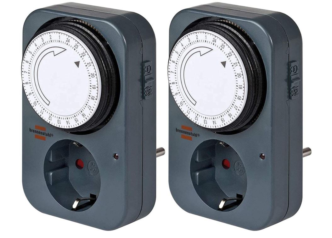 2er Set - brennenstuhl Tageszeitschaltuhr MZ 20, anthrazit