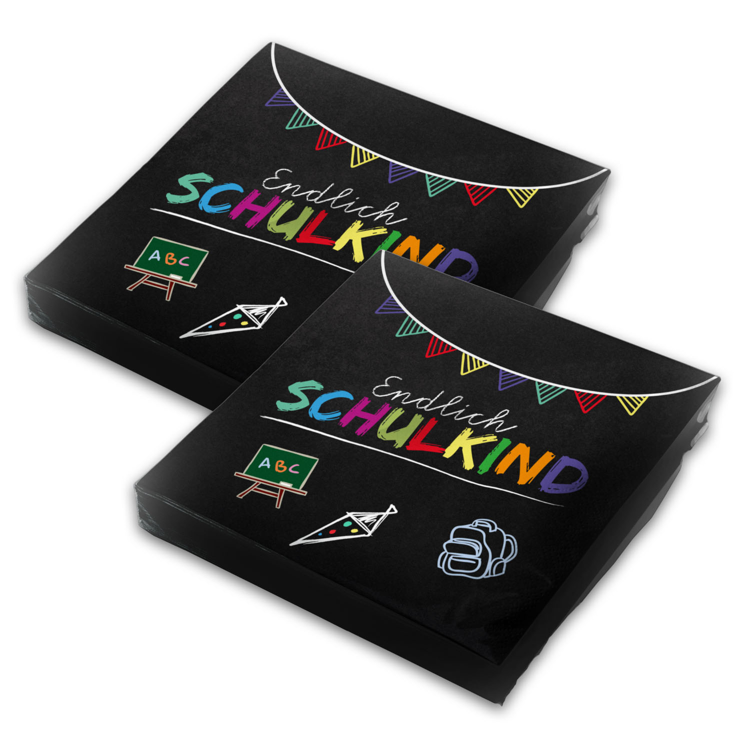 itenga 40x Serviette Schulanfang Endlich Schulkind