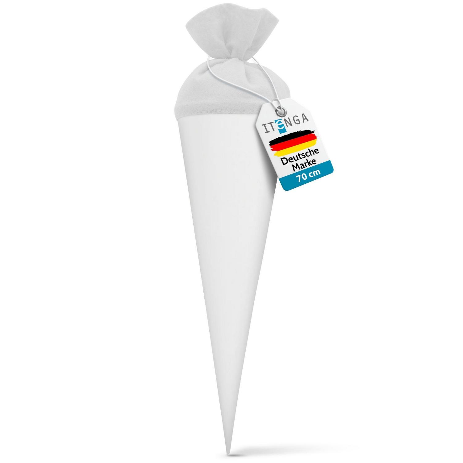 itenga Bastelschult�te 70cm rund mit Filzverschluss WEISS