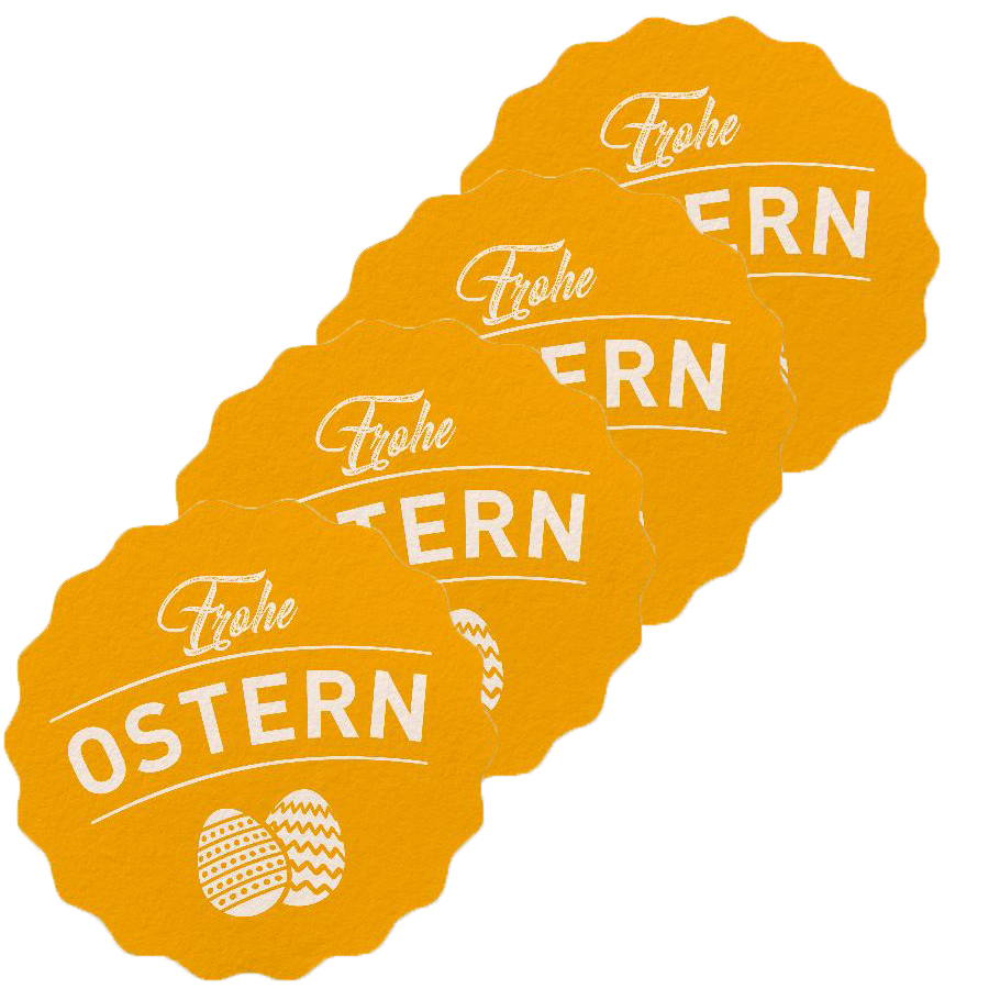 Itenga 50er Set Sticker Frohe Ostern gelb