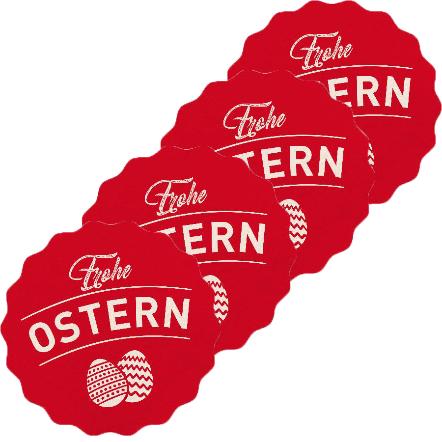 Itenga 50er Set Sticker Frohe Ostern rot