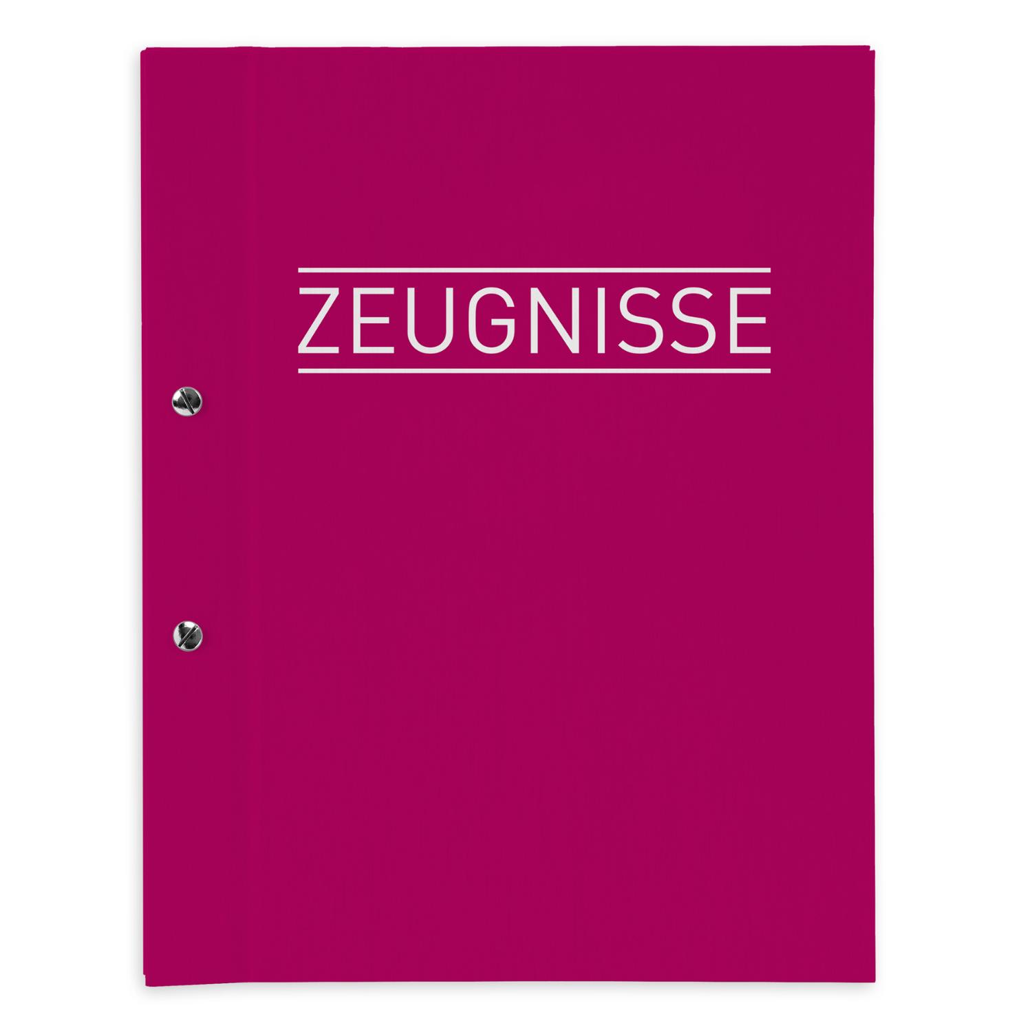 itenga Zeugnismappe A4 mit Schraubverschluss magenta pink