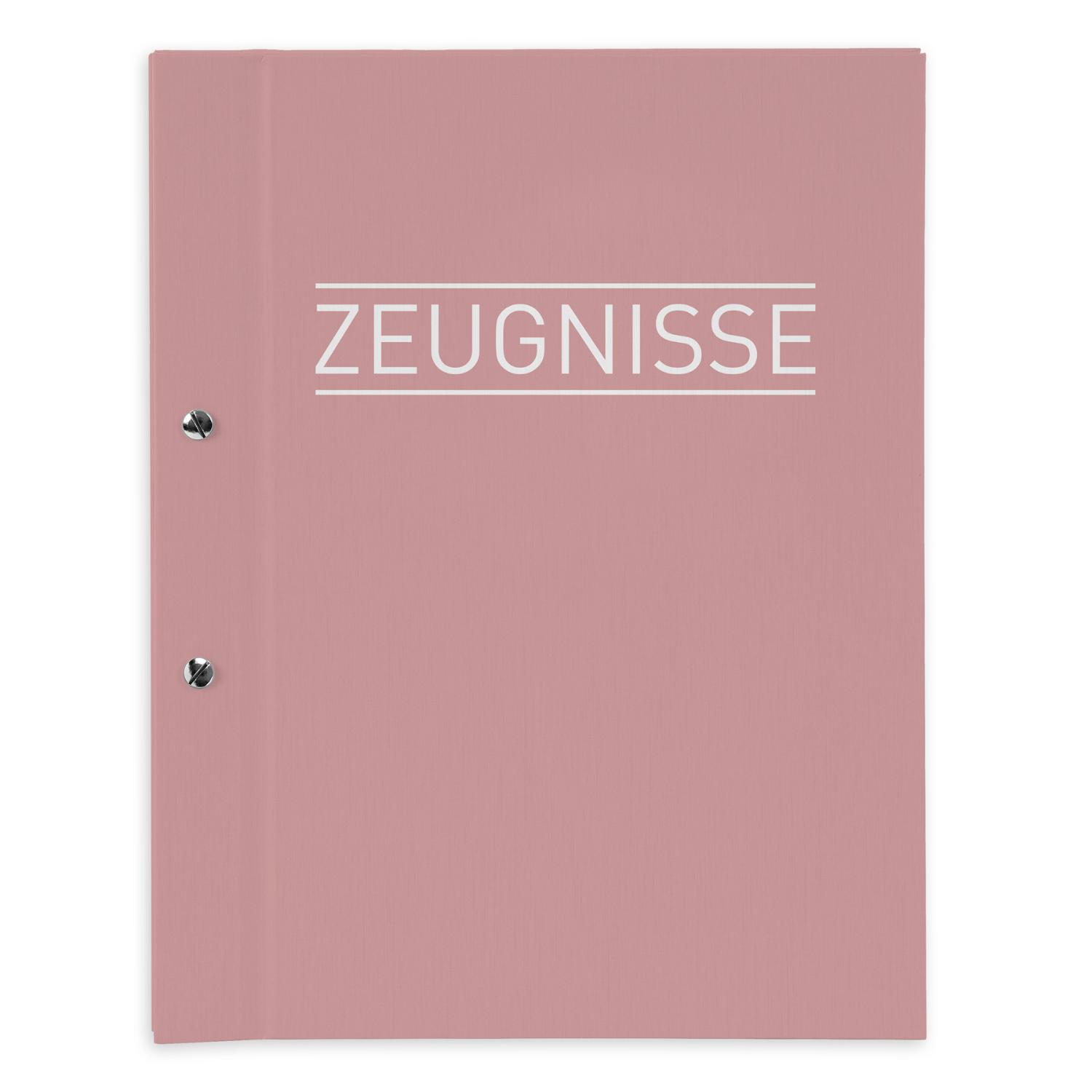 itenga Zeugnismappe A4 mit Schraubverschluss pastell rosa