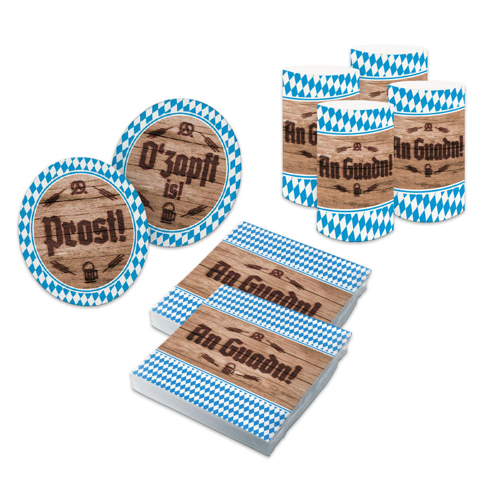 Set - itenga 40x Serviette mit 40x Bierdeckel und 12x Wi...