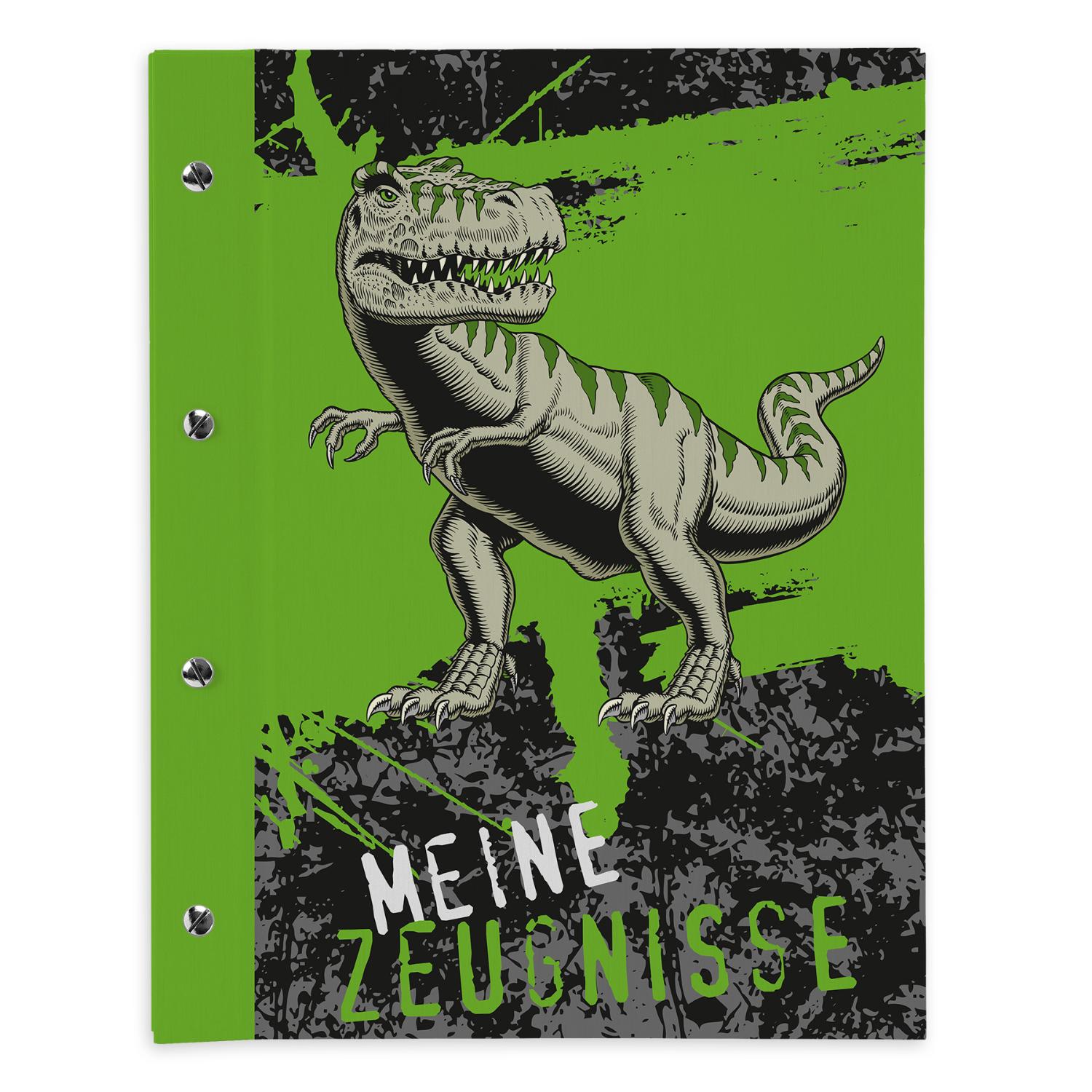 itenga Zeugnismappe A4 mit Schraubverschluss Motiv T-REX