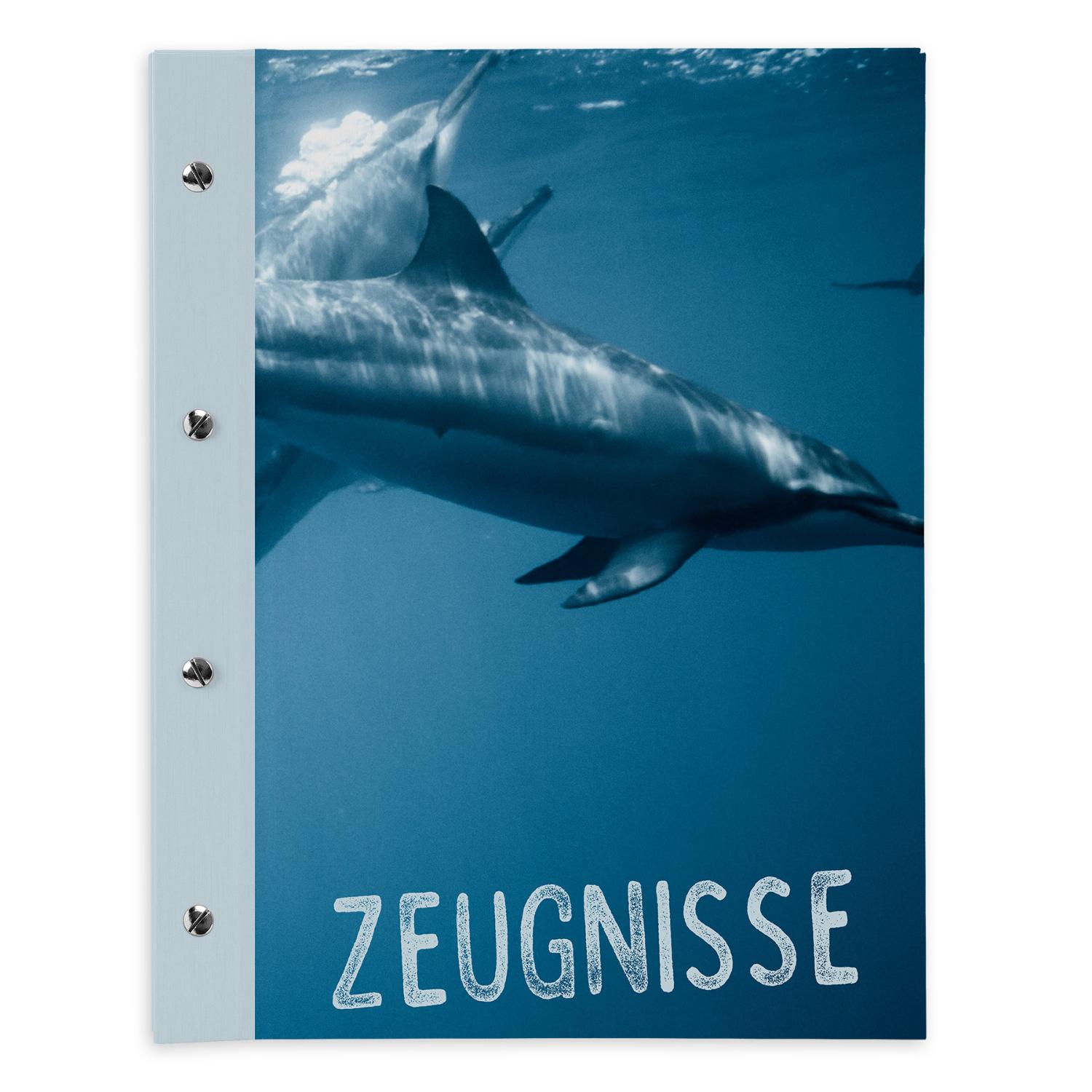 itenga Zeugnismappe A4 mit Schraubverschluss Motiv Delfin