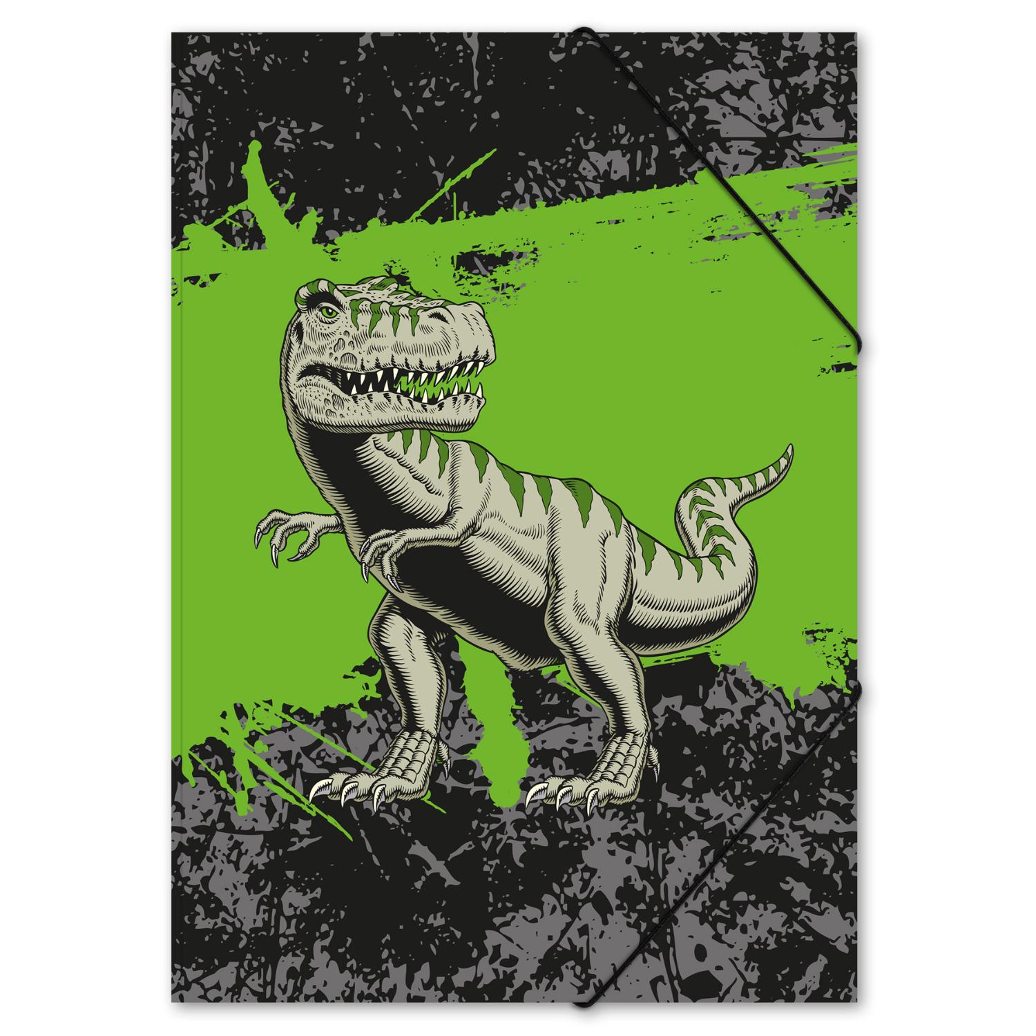 ITENGA Gummizugmappe Zeichenmappe A3 Karton Motiv T-REX