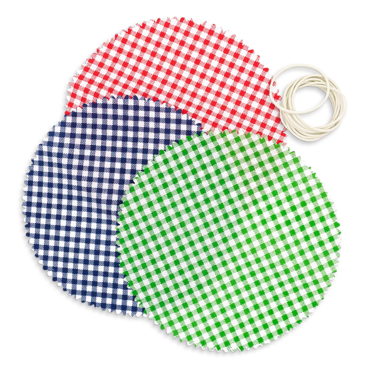 itenga Stoffhauben 10er Set - rund ca 15cm - f�r Einmach...