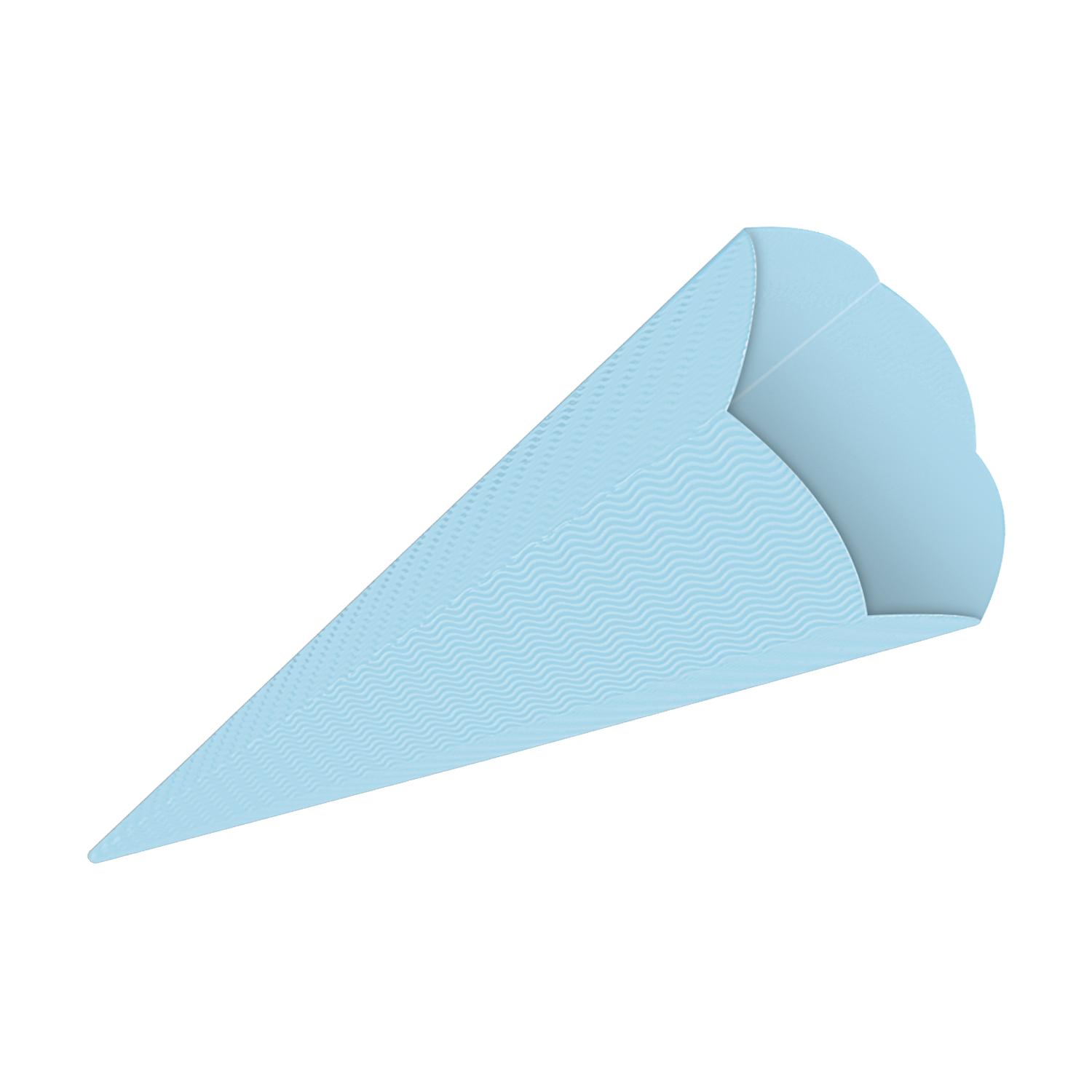 3D Color Schult�ten Bastelwellpappe 68CM HELLBLAU - Schu...