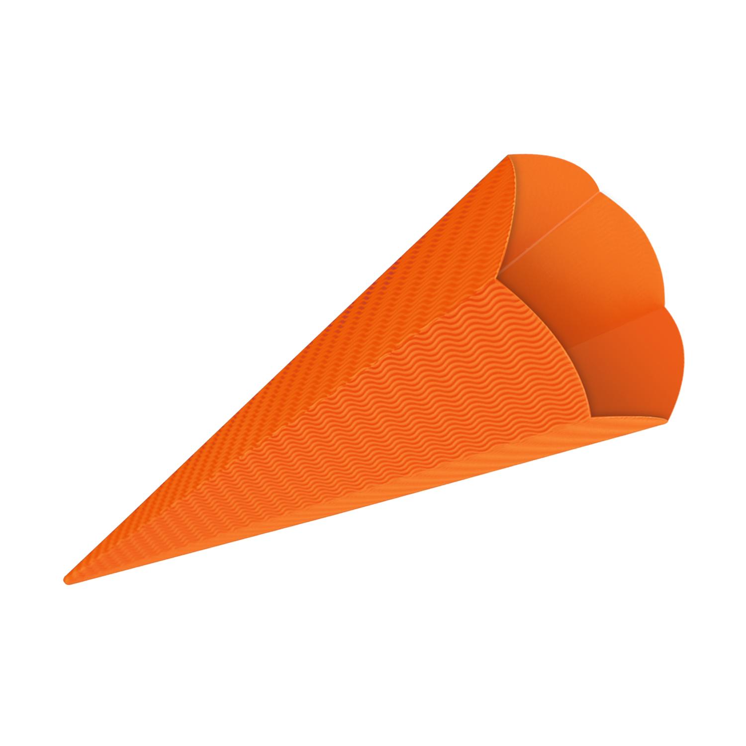 3D Color Schult�ten Bastelwellpappe 68CM ORANGE - Schult...