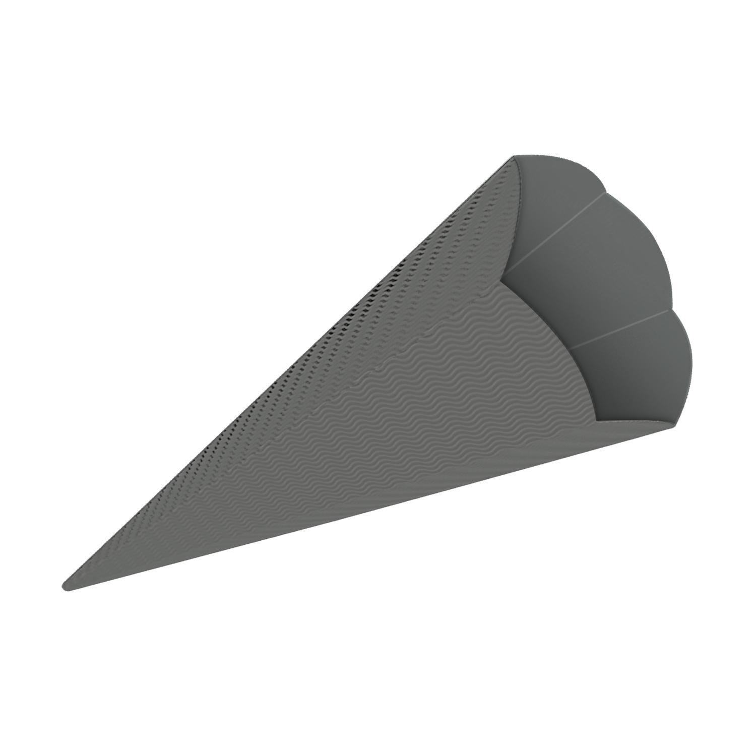 3D Color Schult�ten Bastelwellpappe 68CM DUNKELGRAU - Sc...