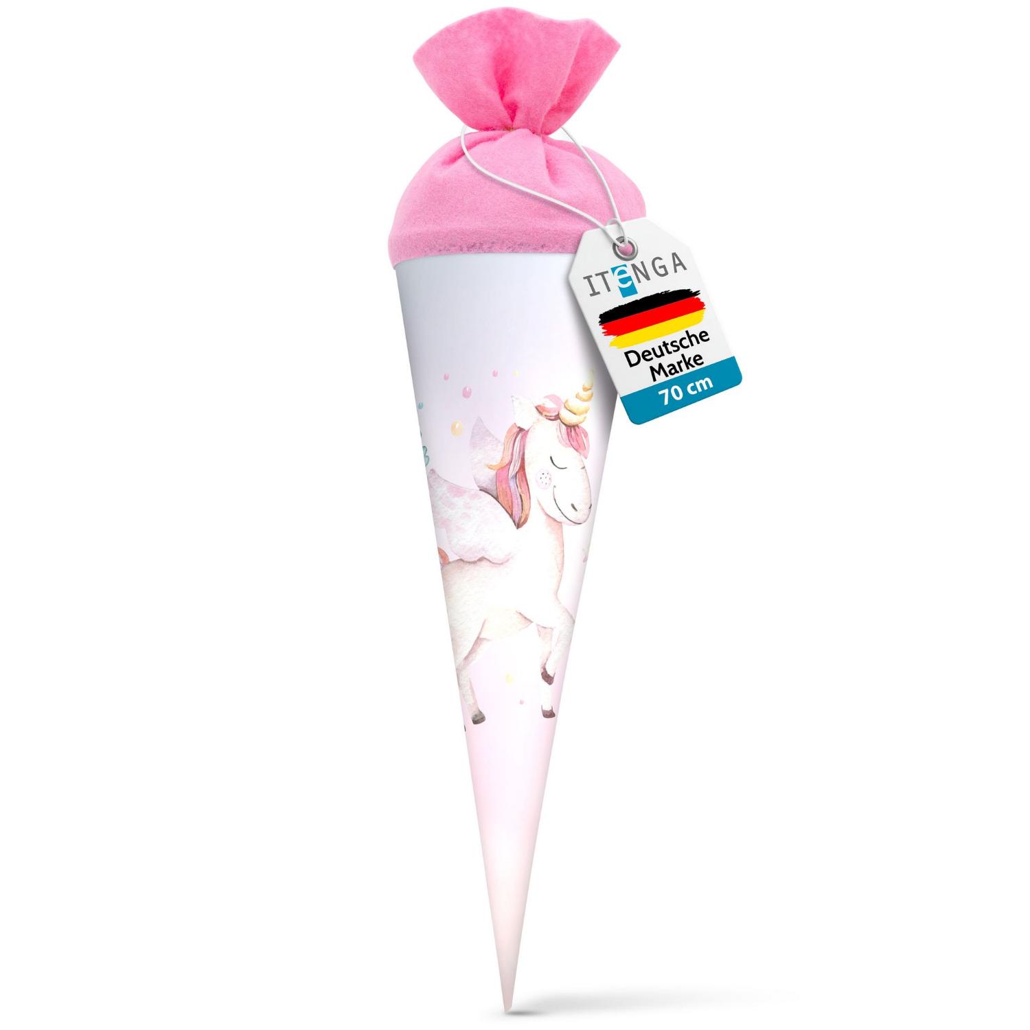 itenga Schult�te 70cm rund Einhorn Wasserfarben