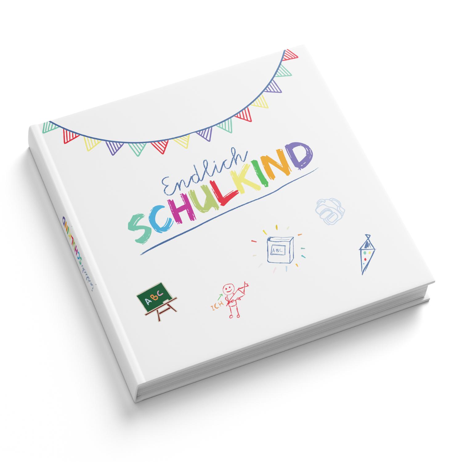 itenga G�stebuch Motiv Endlich Schulkind WEISS 88 Seiten...
