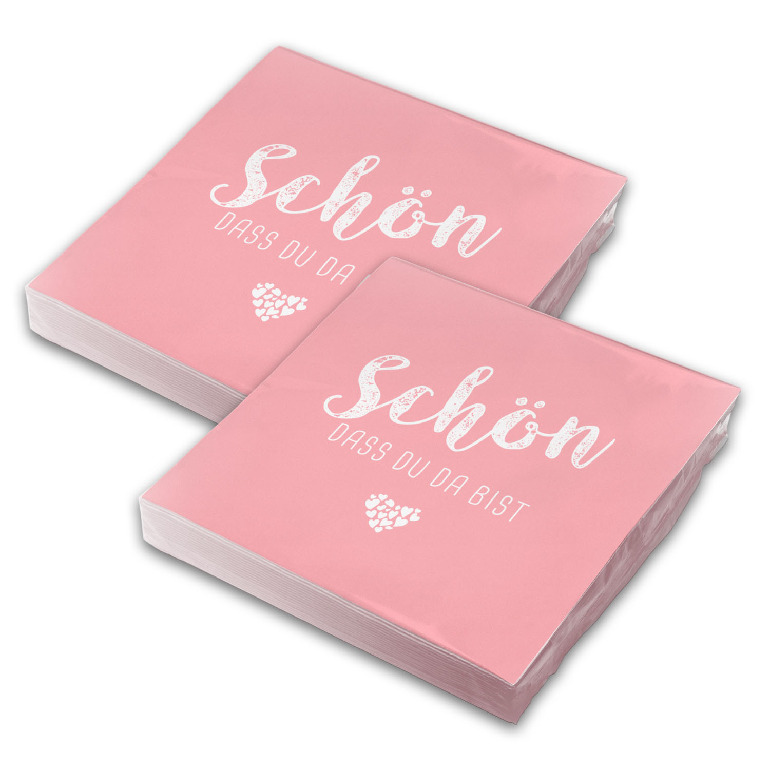 itenga 40x Serviette Sch�n dass du da bist rosa