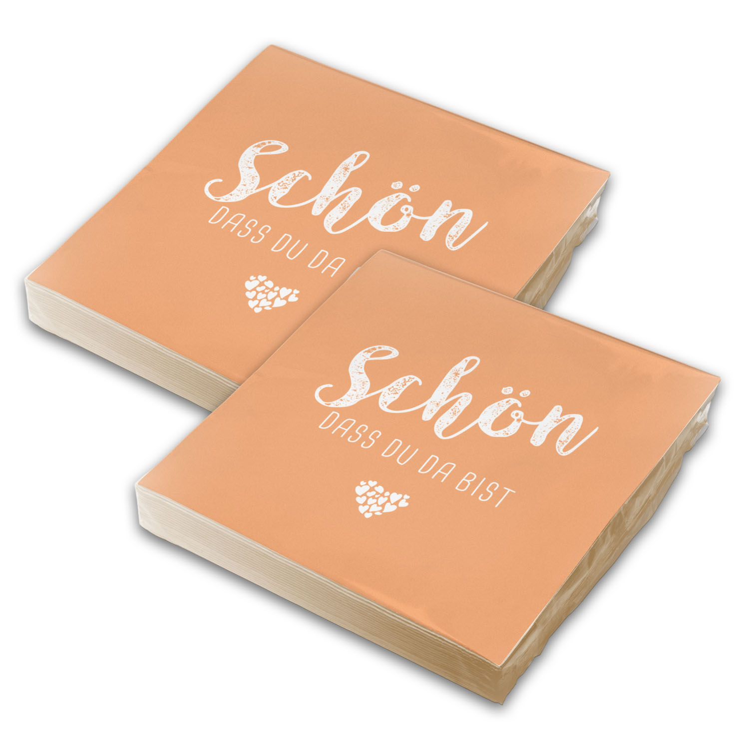 itenga 40x Serviette Sch�n dass du da bist apricot